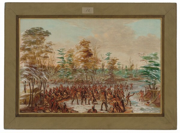 George Catlin, De Tonty Suing for Peace in the Iroquois Village.  January 2, 1680