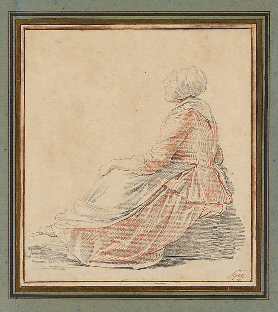 Nicolas Bernard Lépicié, Seated Woman in Profile