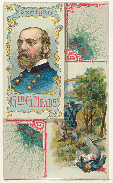 W. Duke, Sons & Co., A Short History: General George Gordon Meade, from the Histories of Generals series (N114) issued by W. Duke, Sons & Co. to promote Honest Long Cut Smoking and Chewing Tobacco