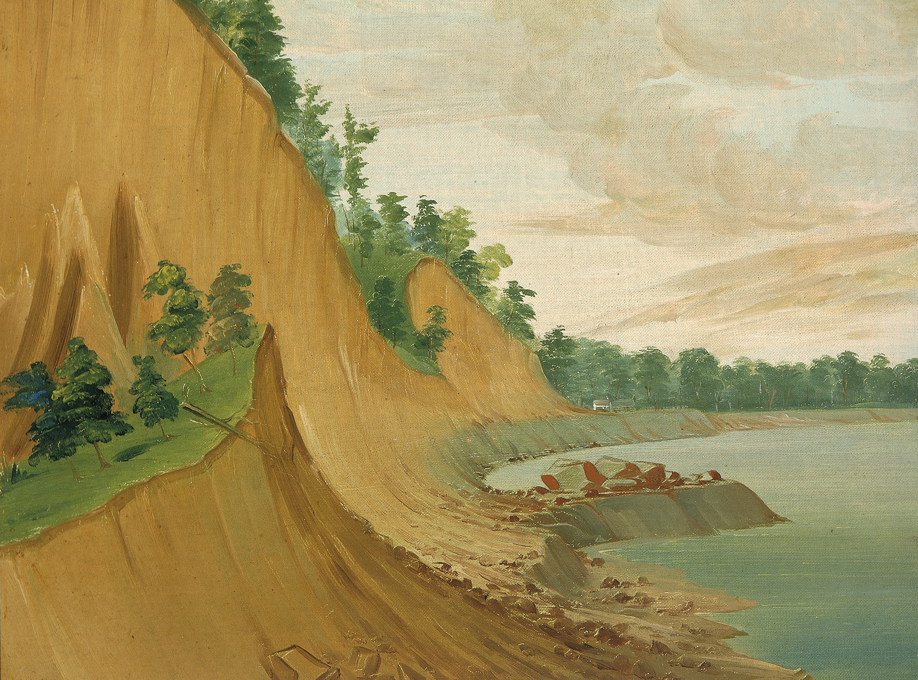 George Catlin, Cabane's Trading House, 930 Miles above St. Louis