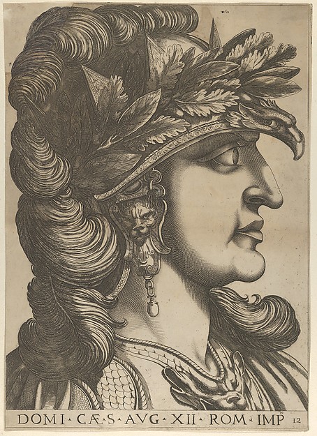 Anonymous, Plate 12: Domitian in profile to the right, from "The Twelve Caesars"