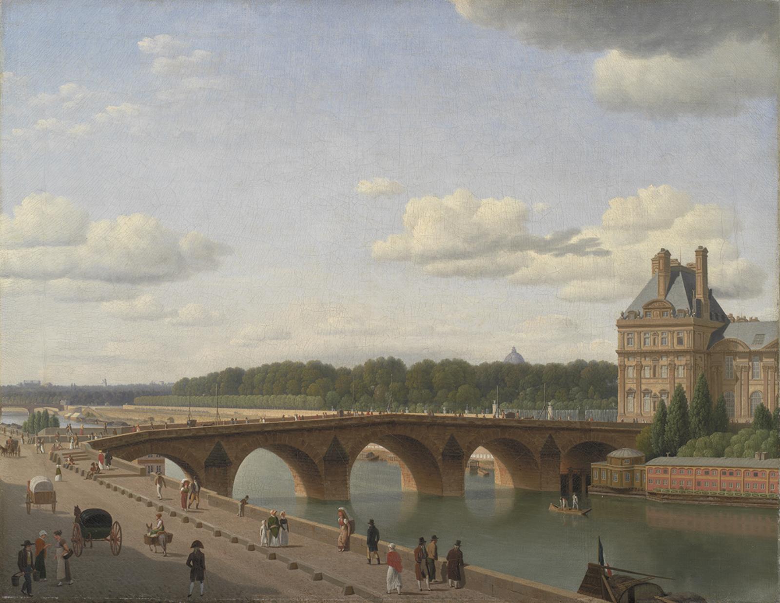 C.W. Eckersberg, Udsigt ved Pont Royal fra Quai Voltaire i Paris