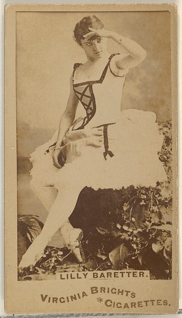 Allen & Ginter, Lilly Baretter, from the Actors and Actresses series (N45, Type 1) for Virginia Brights Cigarettes