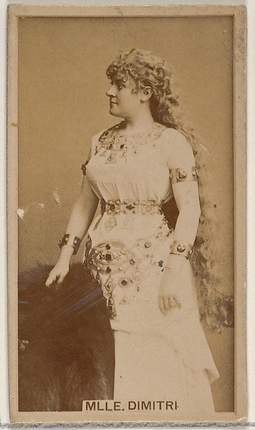 Allen & Ginter, Mlle. Dimitri, from the Actors and Actresses series (N45, Type 8) for Virginia Brights Cigarettes