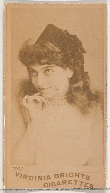 Allen & Ginter, Card 707, from the Actors and Actresses series (N45, Type 5) for Virginia Brights Cigarettes