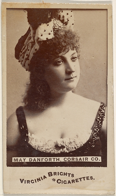 Allen & Ginter, May Danforth, Corsair Co., from the Actors and Actresses series (N45, Type 6) for Virginia Brights Cigarettes