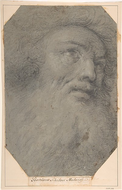 Bartolomeo Schedoni, Head of a Bearded Man, Looking up to the Right