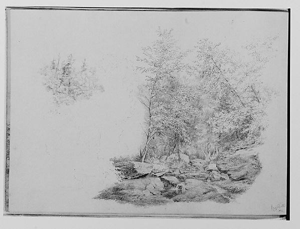 Thomas Hewes Hinckley, Catskill 1864: A Forest Stream (from Sketchbook)