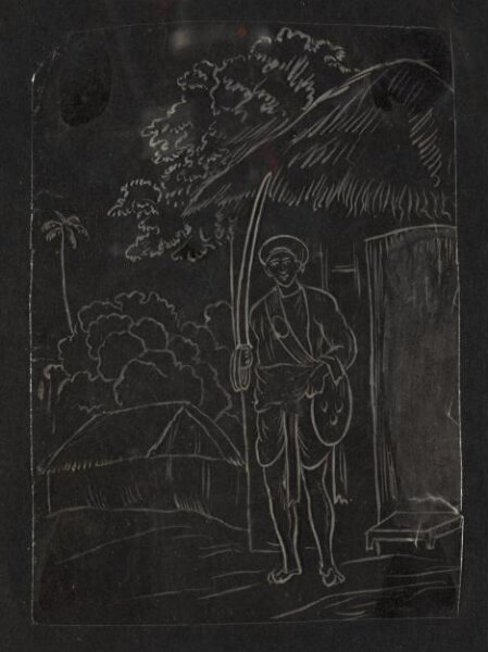 Unknown, One of forty-five drawings of Muharram scenes, occupations, festivals and ceremonies.