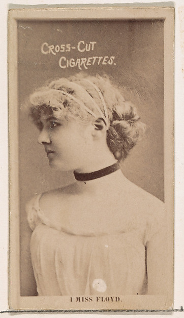 W. Duke, Sons & Co., Card Number 1, Miss Floyd, from the Actors and Actresses series (N145-2) issued by Duke Sons & Co. to promote Cross Cut Cigarettes