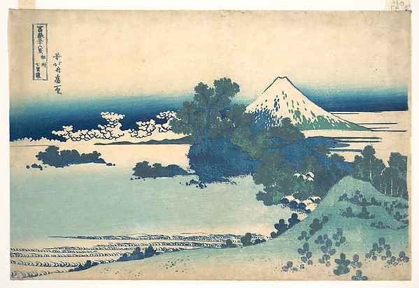 Katsushika Hokusai, Shichirigahama in Sagami Province (Sōshū Shichirigahama), from the series Thirty-six Views of Mount Fuji (Fugaku sanjūrokkei)