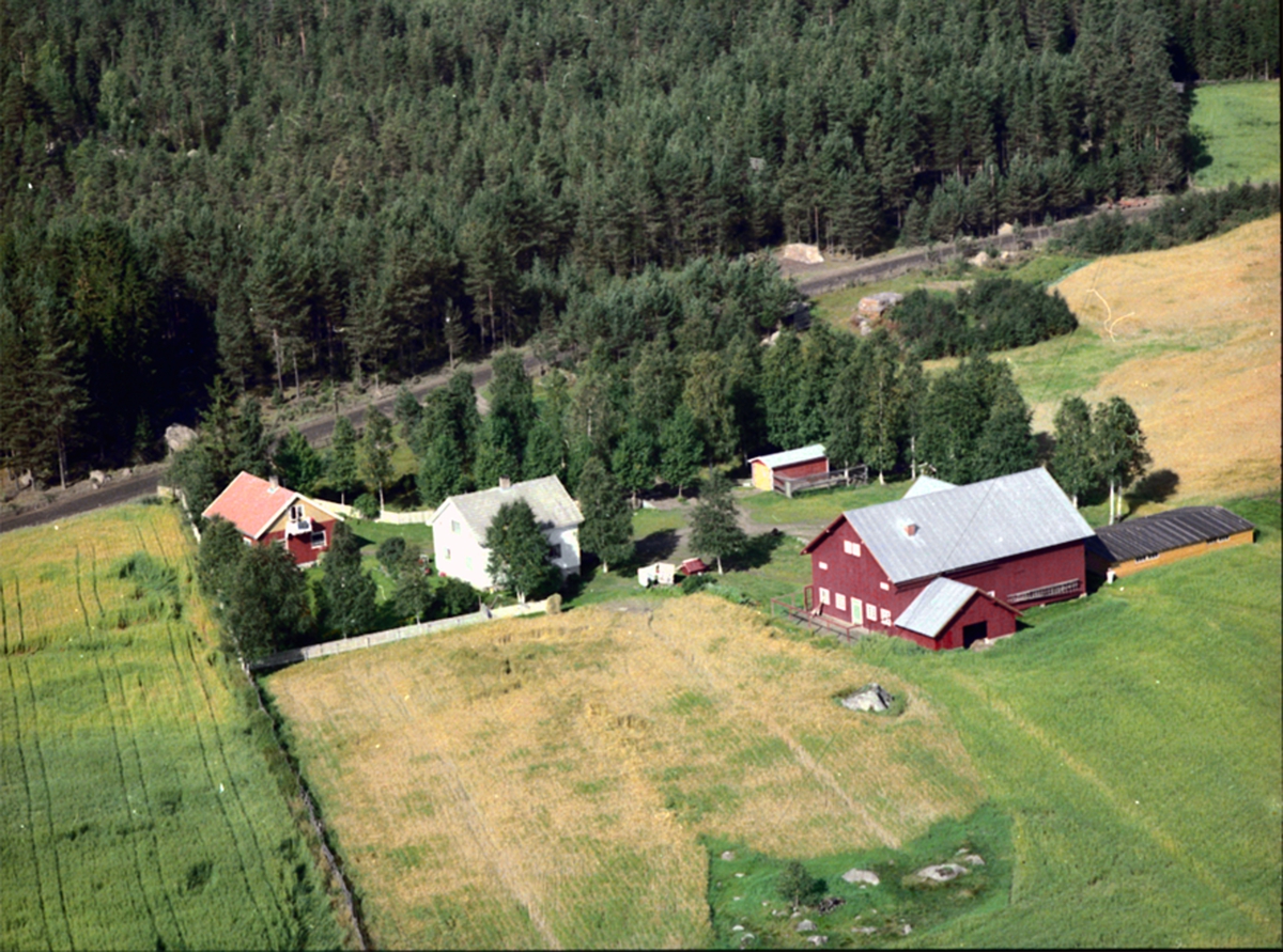 Widerøes Flyveselskap A/S, Flyfoto, Skogsrud gard, Gnr.226, bnr. 3. Vallset.