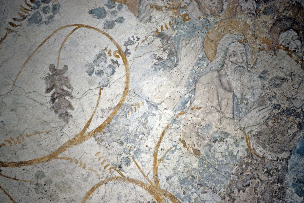 Rune Hammarling, Kalkmålning i Bälinge kyrka, Bälinge socken, Uppland 1989