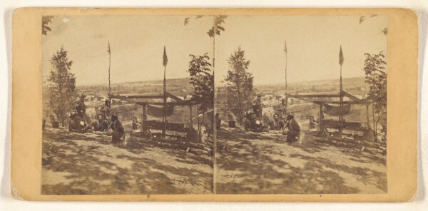 Edward and Henry T. Anthony & Co., Environs of Washington, - A commanding spot for a Camp, with signs of camping.