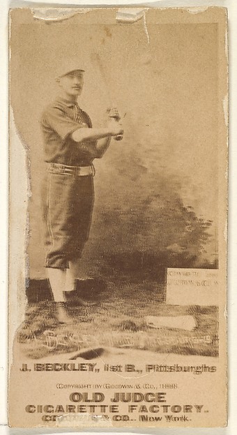 Goodwin & Company, Jacob Peter "Eagle Eye" Beckley, 1st Base, Pittsburgh, from the Old Judge series (N172) for Old Judge Cigarettes