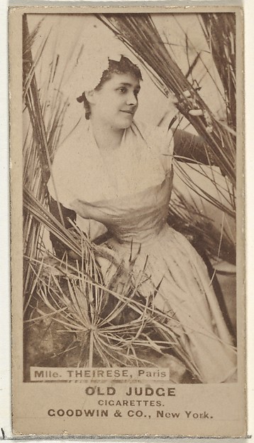Goodwin & Company, Mlle. Theirese, Paris, from the Actors and Actresses series (N171) for Old Judge Cigarettes
