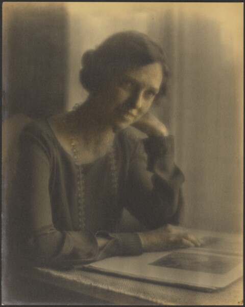 Louis Fleckenstein, [Portrait of a Woman with Long Necklace]