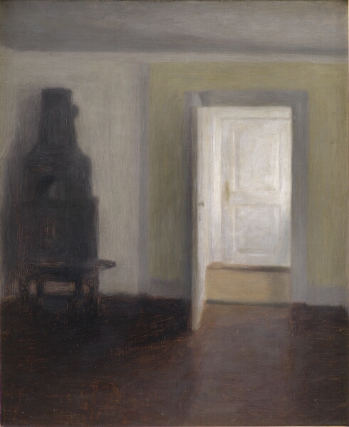 Vilhelm Hammershøi, Interiør. Den gamle bilæggerovn. Albertines Lyst, Lyngby