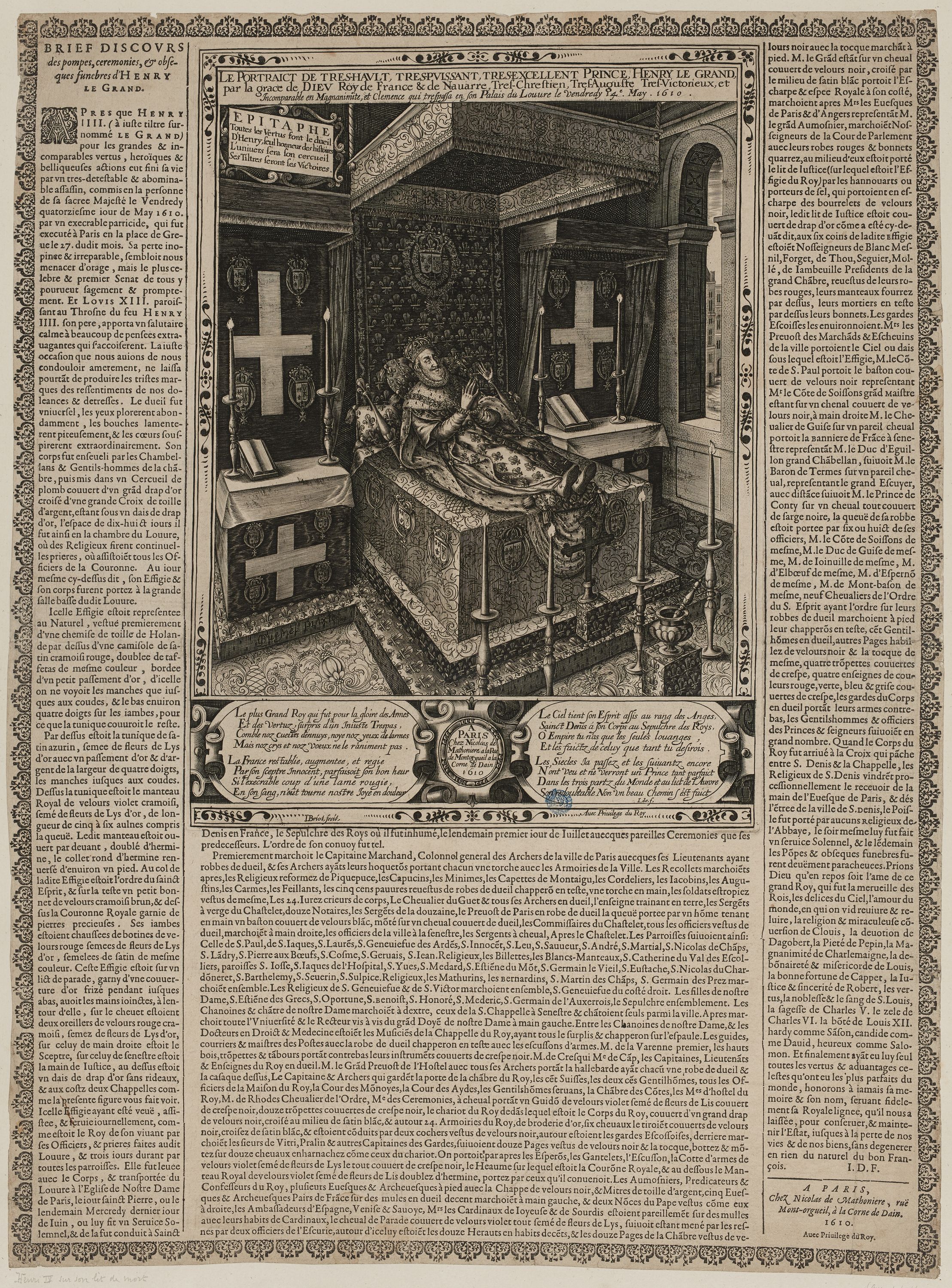 Isaac Briot, Henri IV sur son lit de mort (Dutuit page 65)
