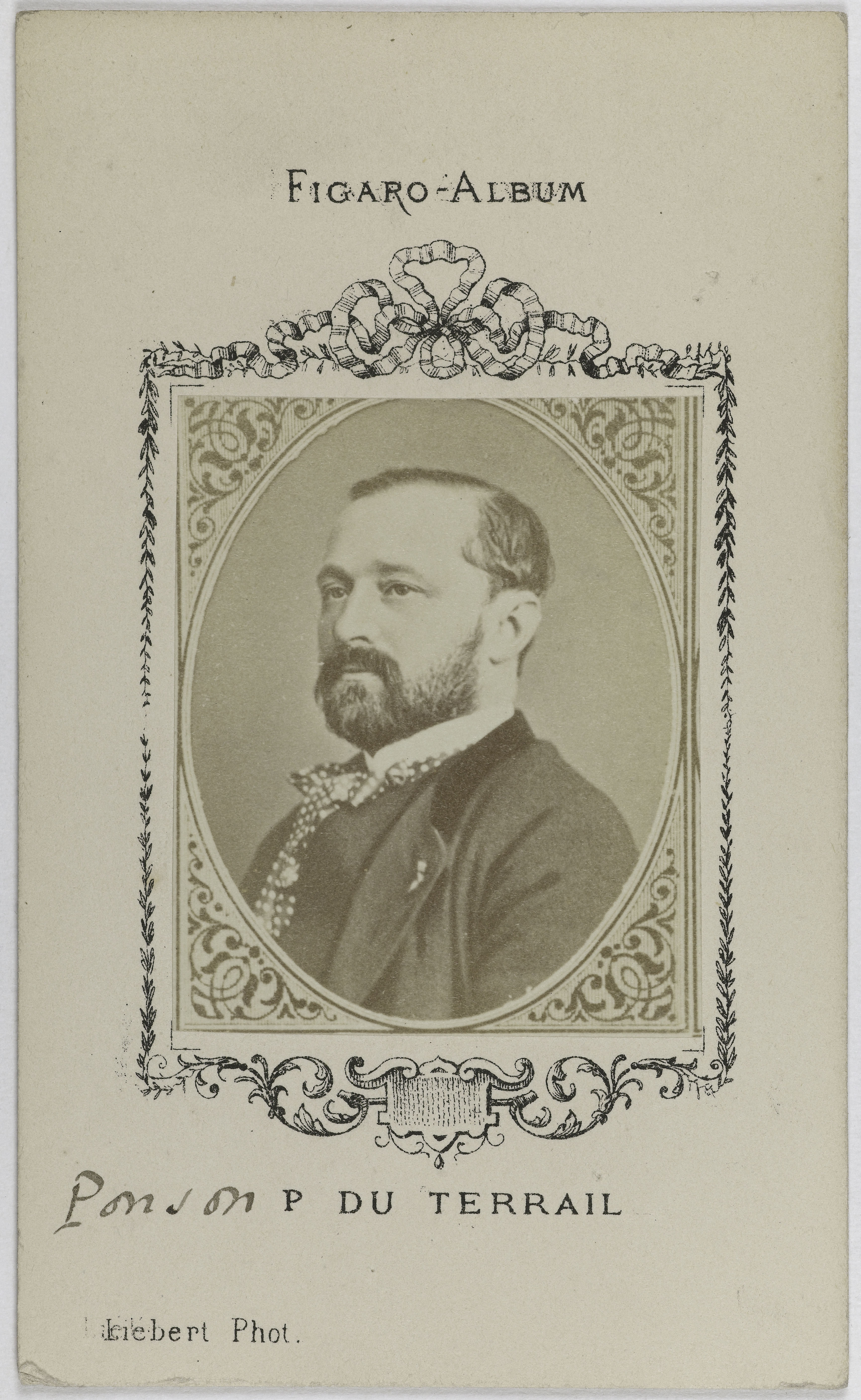 Alphonse Liébert, Portrait du Vicomte Pierre Alexis de Ponson du Terrail, (1829-1871), (romancier)