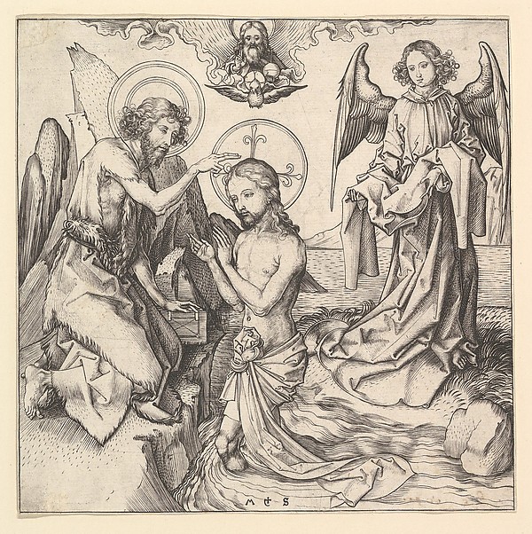 Martin Schongauer, Baptism of Christ