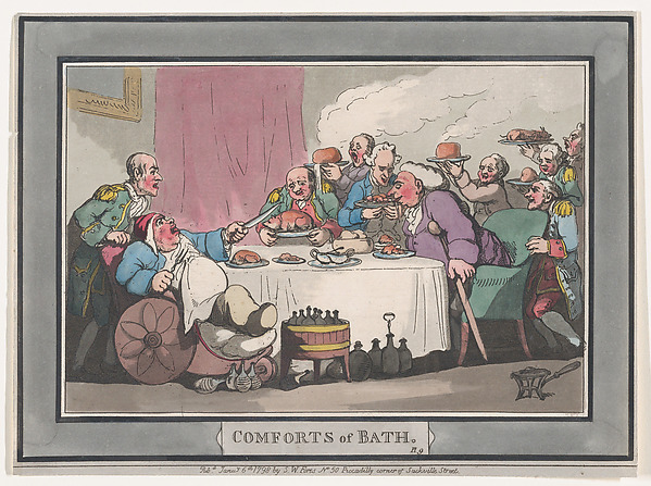 Thomas Rowlandson, Comforts of Bath, Plate 9