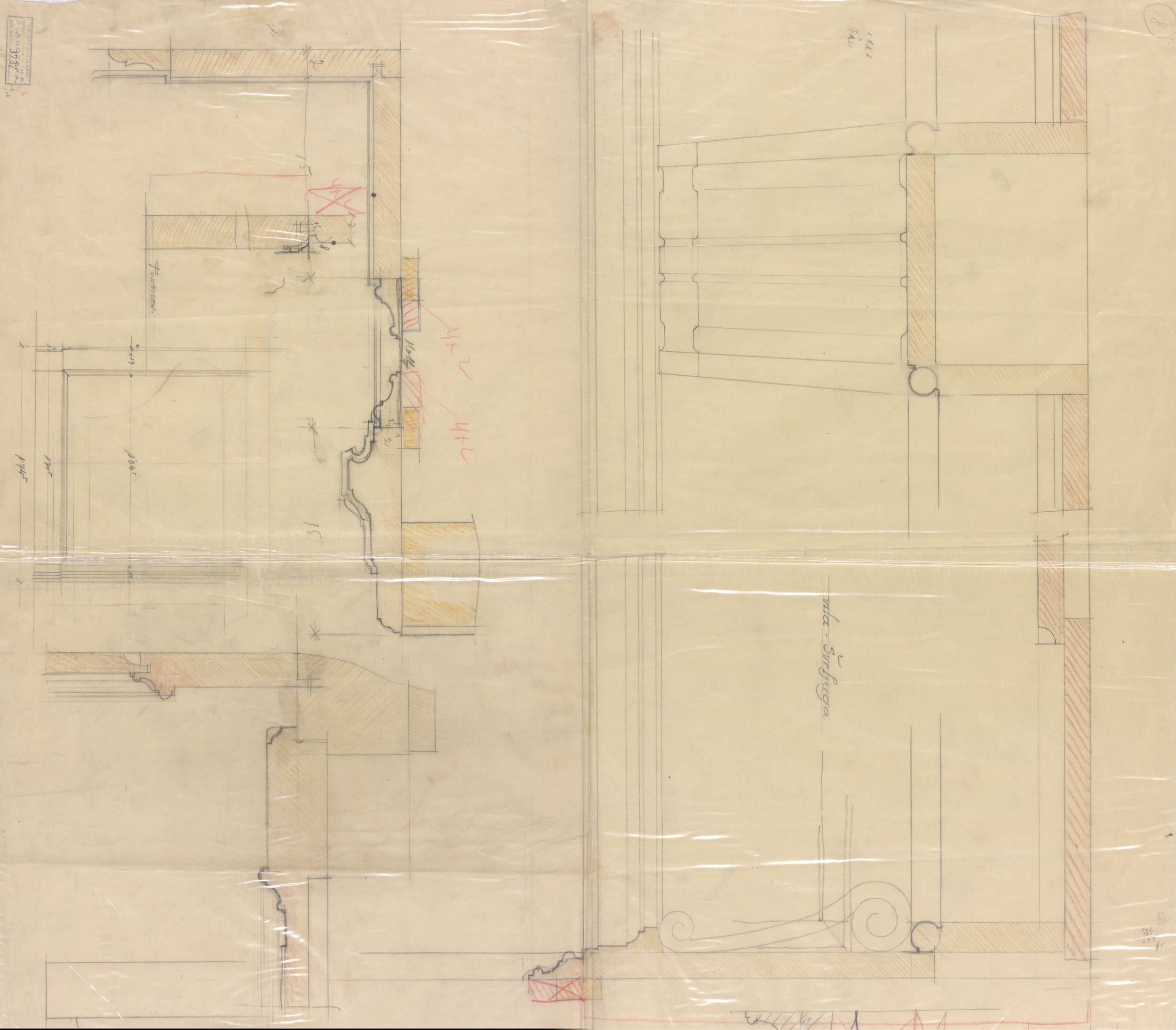 Viktor Kovačić, Vila dr. Stanka Šverljuge, projekt uređenja, drvena oplata/detalji
