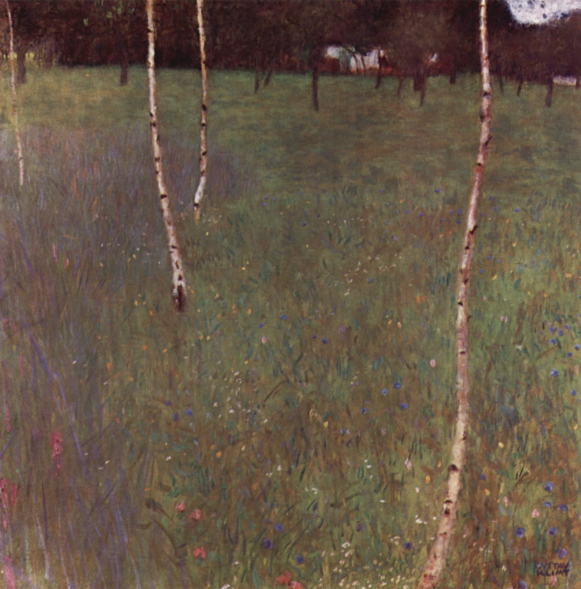 Gustav Klimt, Farmhouse with birch trees