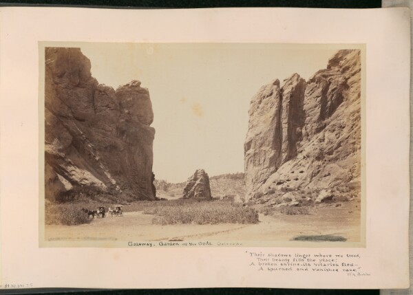 William Henry Jackson, Gateway. Garden of the Gods. Colorado