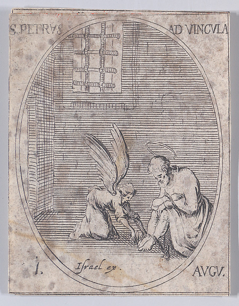 Jacques Callot, S. Pierre aux liens (St. Peter in Chains), August 1st, from "Les Images De Tous Les Saincts et Saintes de L'Année" (Images of All of the Saints and Religious Events of the Year)