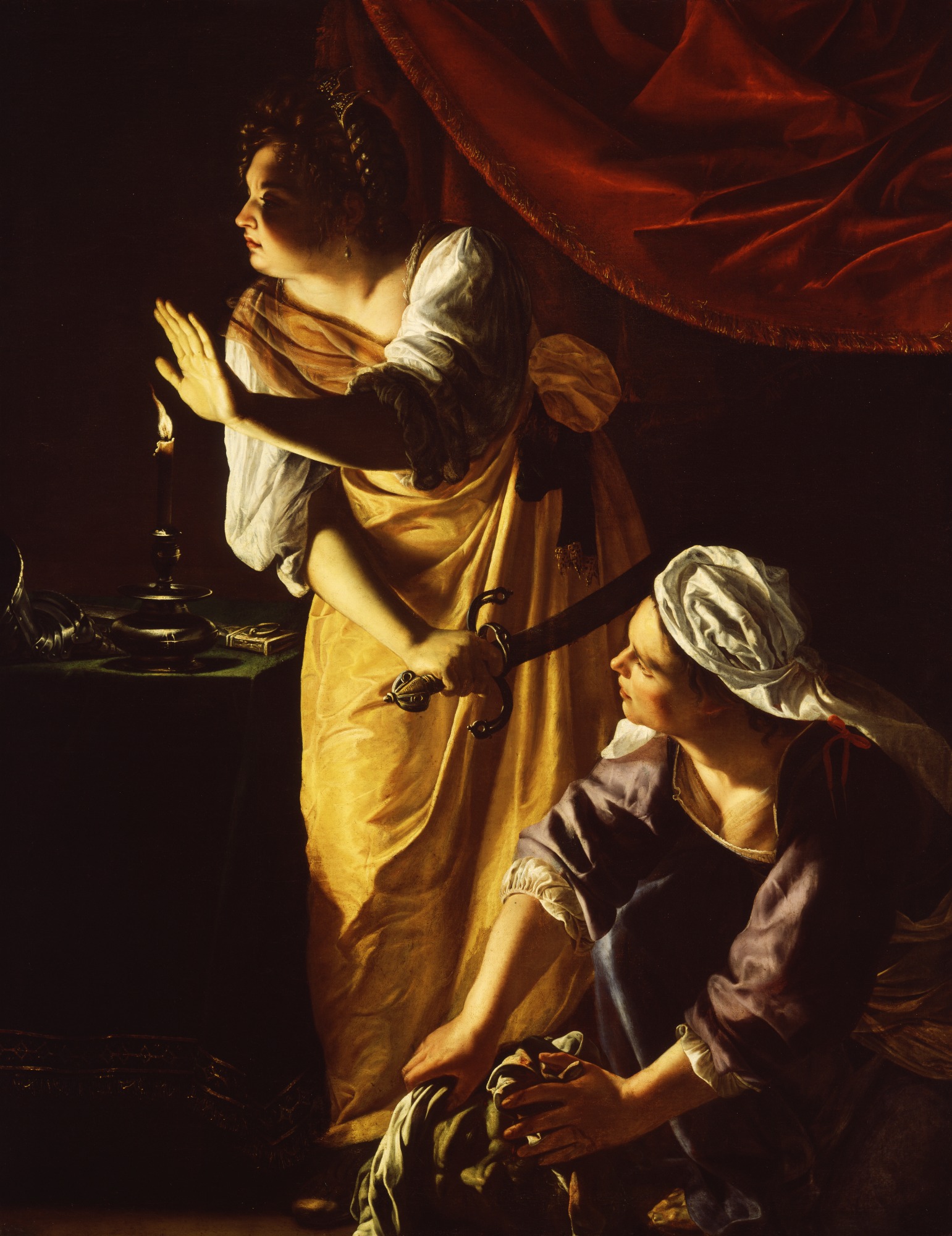 Artemisia Gentileschi, Judith and Maidservant with Head of Holofernes