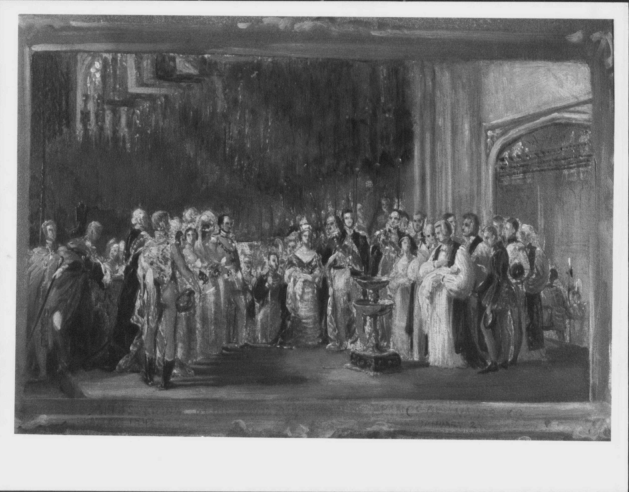 George Hayter, The Christening of Albert Edward, Prince of Wales, later Edward VII (1841-1910) at St George's Chapel, Windsor, 25 January 1842