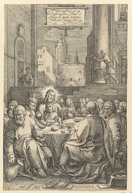 Hendrick Goltzius, The Last Supper, from "The Passion of Christ"