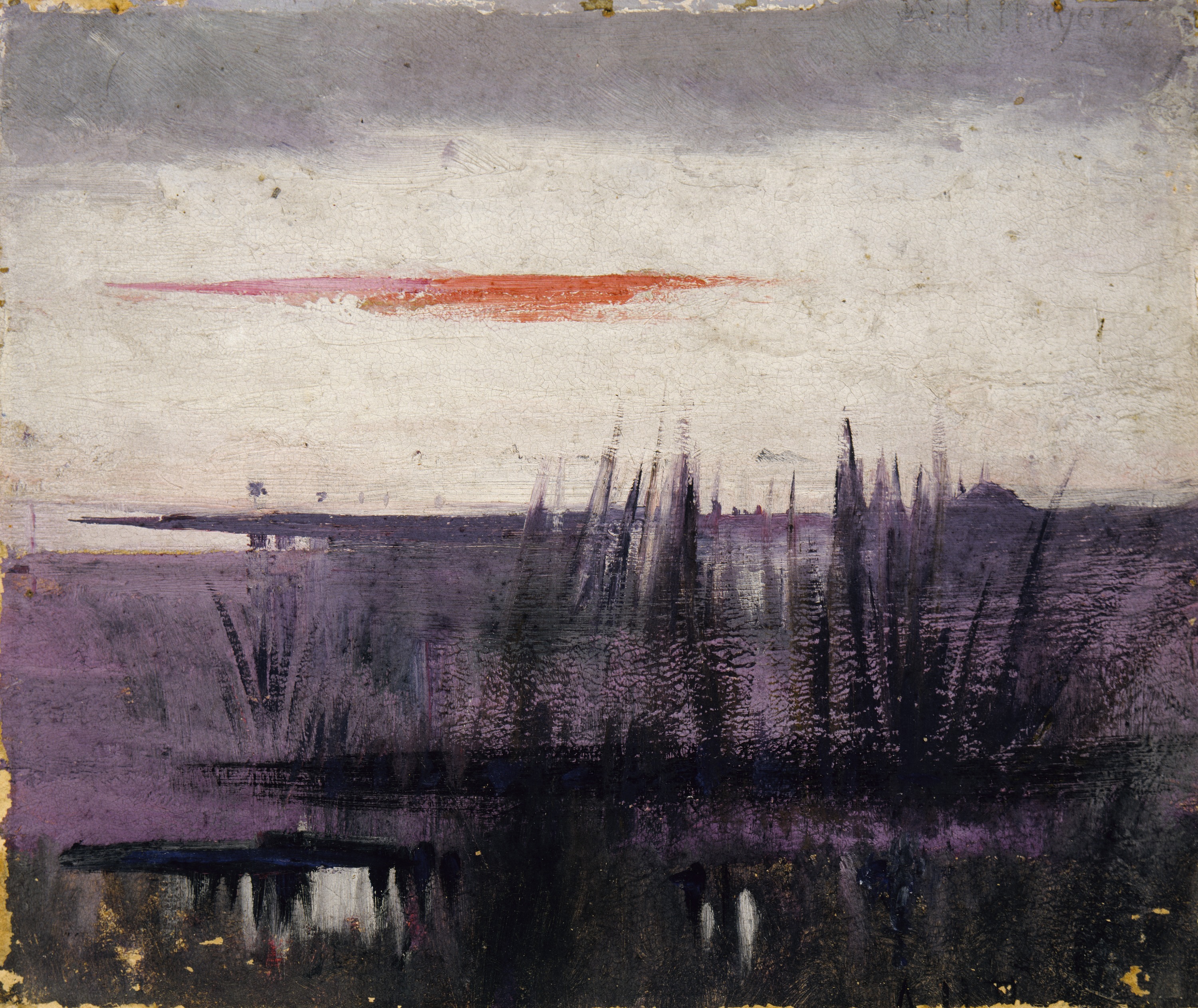 Abbott Handerson Thayer, The Sky Simulated by White Flamingoes study for book, Concealing Coloration in the Animal Kingdom