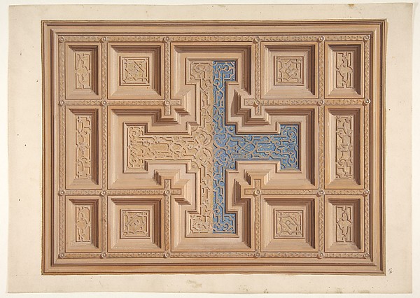 Jules-Edmond-Charles Lachaise, Design for the decoration of a ceiling