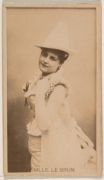 Kinney Brothers Tobacco Company, Mlle. Le Brun, from the Actresses series (N245) issued by Kinney Brothers to promote Sweet Caporal Cigarettes
