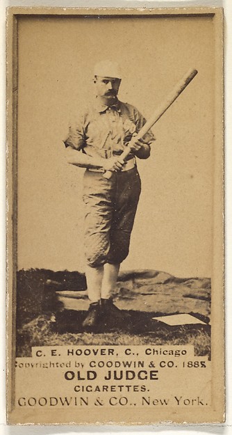 Goodwin & Company, C.E. Hoover, Catcher, Chicago, from the Old Judge series (N172) for Old Judge Cigarettes