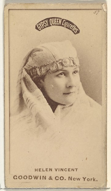 Goodwin & Company, Helen Vincent, from the Actors and Actresses series (N171) for Gypsy Queen Cigarettes