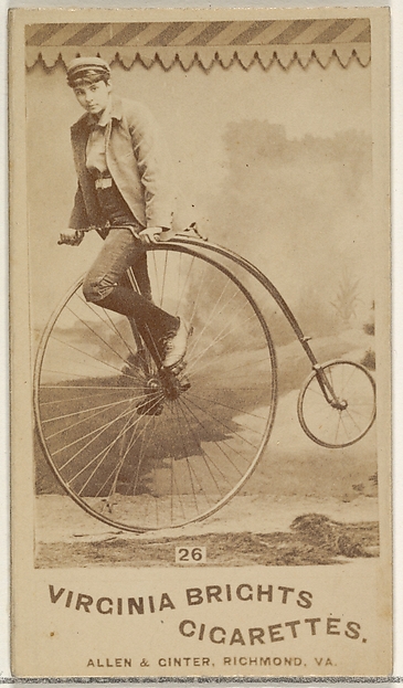 Allen & Ginter, Card 26, from the Girl Cyclists series (N49) for Virginia Brights Cigarettes