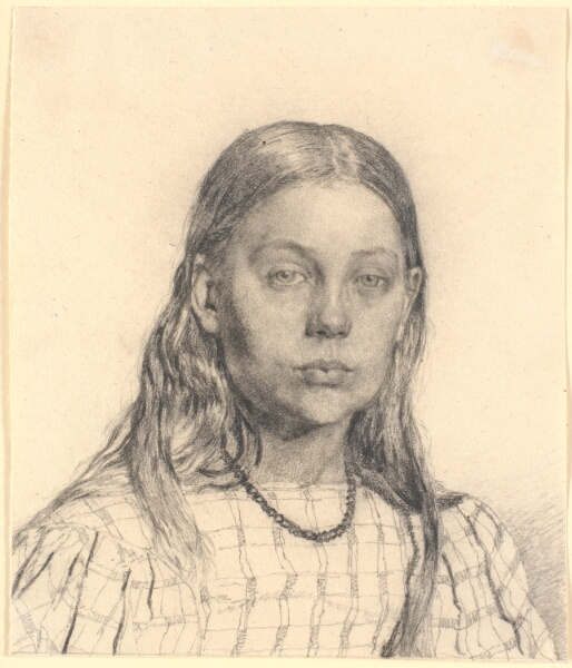 Christen Købke, Ung pige. Brystbillede