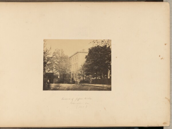 A. J. Russell, Residence of Jefferson Davis. Richmond, Virginia