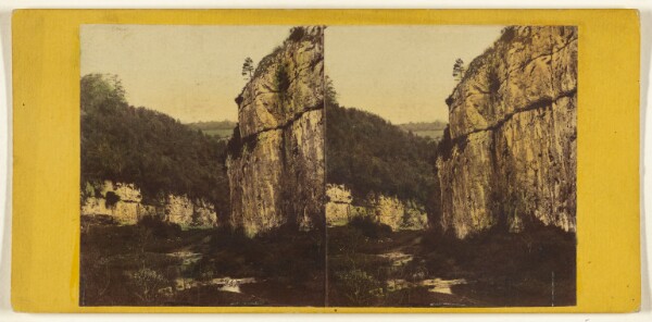 Edward and Henry T. Anthony & Co., English Views. View in Miller's Dale, showing the Rock called "Chu-Tov," Derbyshire.