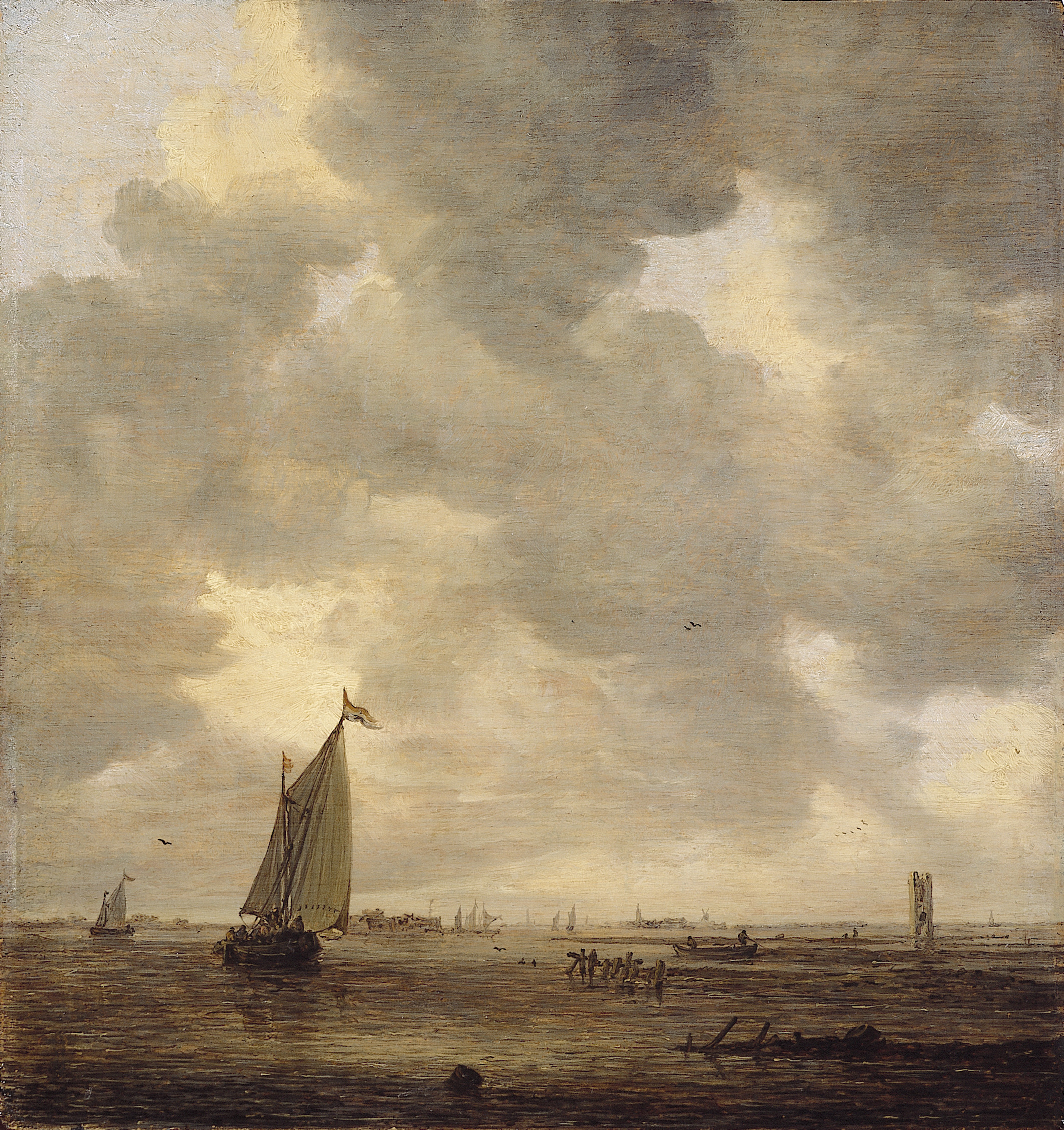 Jan van Goyen, View of the Merwede with Batsentoren