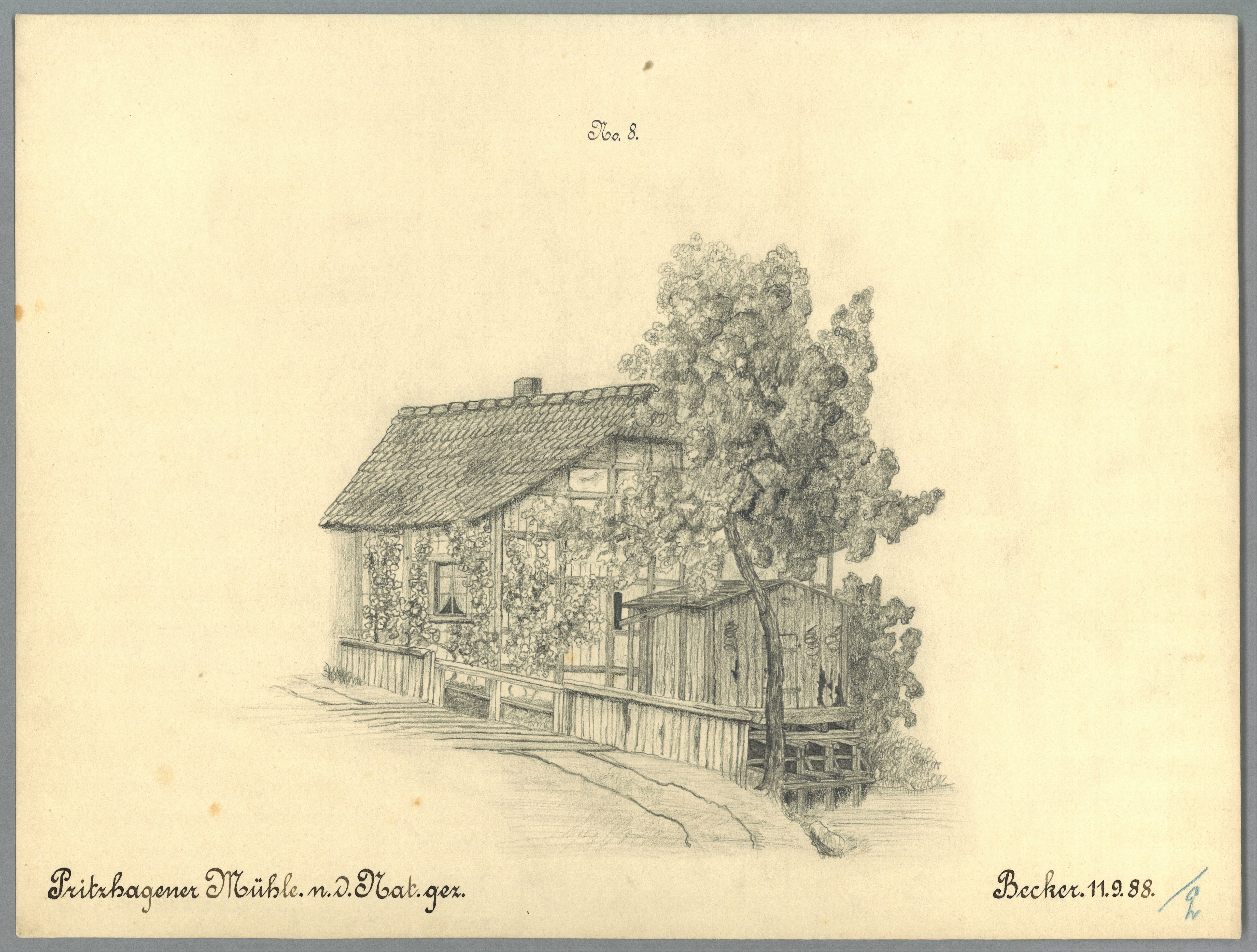 Paul Becker (Lehrer), Pritzhagener Mühle (Kr. Oberbarnim)