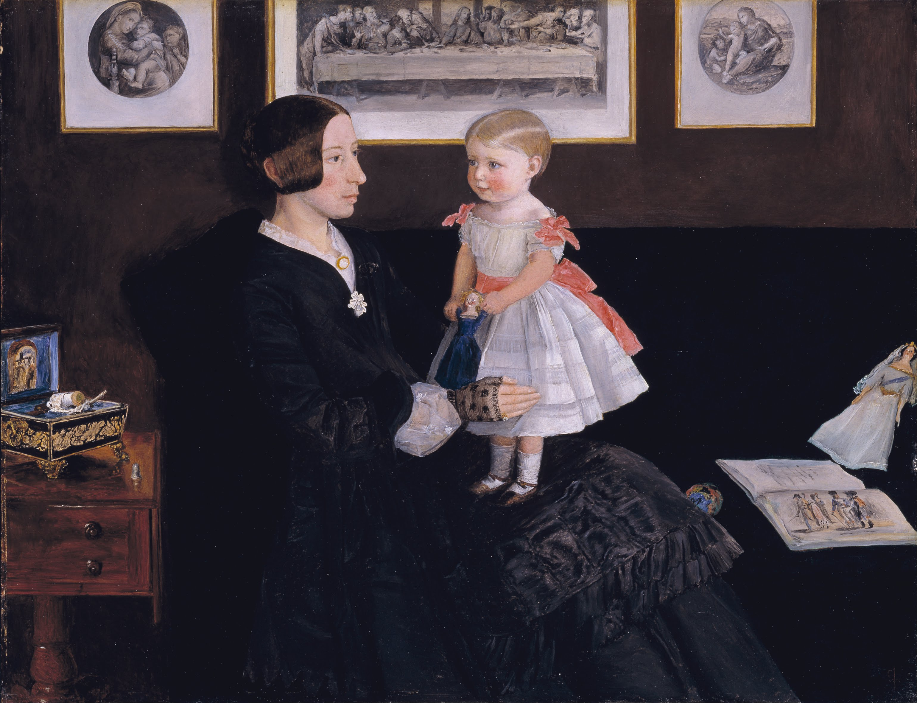 John Everett Millais, Mrs James Wyatt Jr and her Daughter Sarah