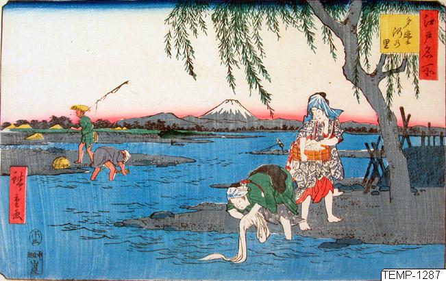Ando (senare Utagawa Hiroshige) Hiroshige, Träsnitt, Bildkonst, Woodblock, Woodcut, Print