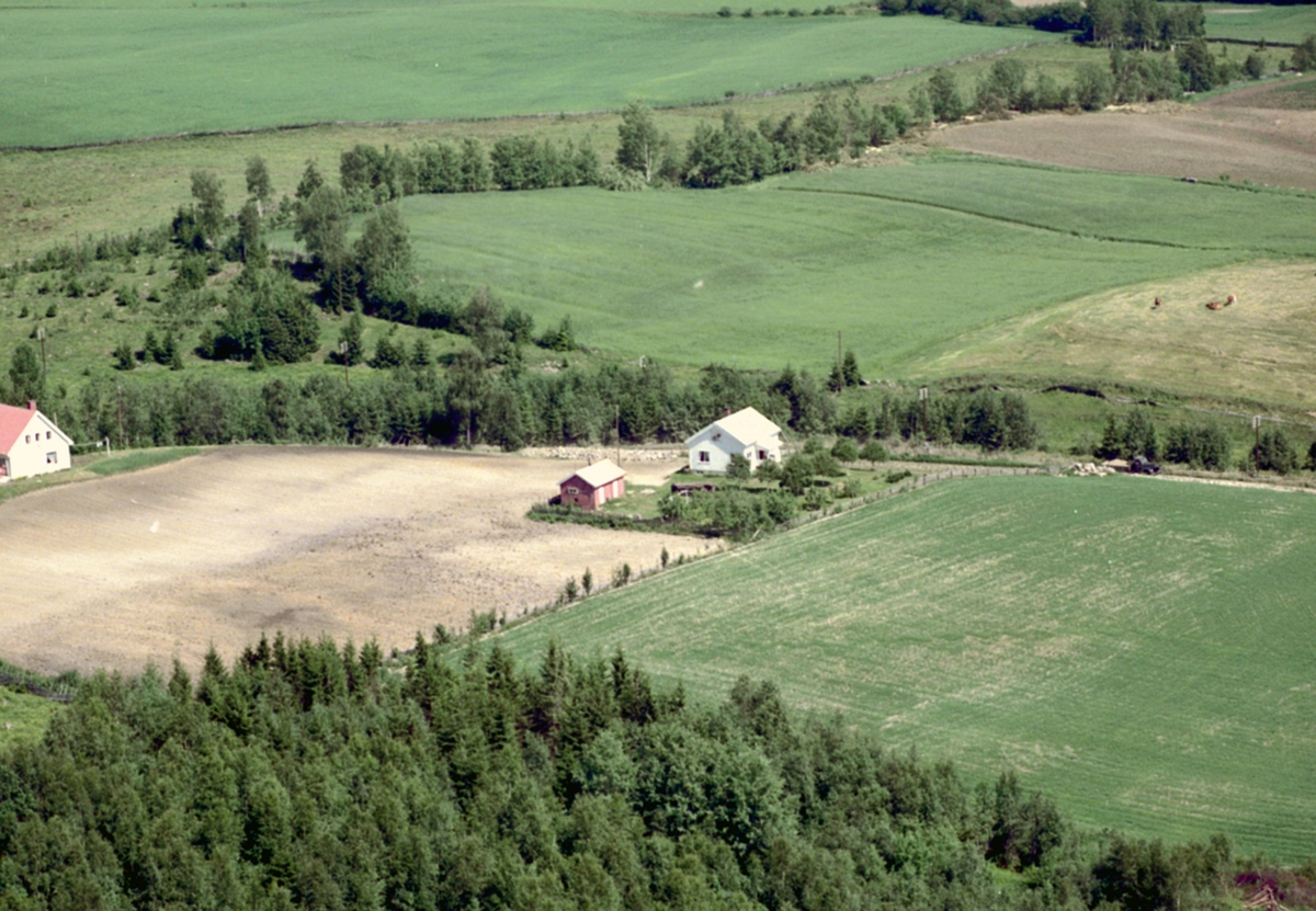 Widerøes Flyveselskap A/S, Flyfoto Østli, Løten. Solstad (Gnr 0415-46/4). Brandsrudvegen 178