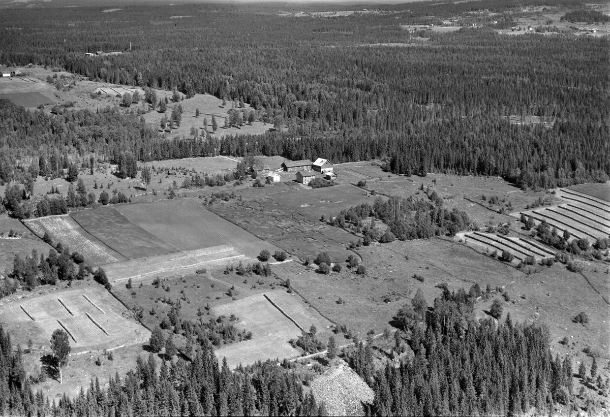 Widerøes Flyveselskap A/S, Flyfoto av Lonbakken, Brøttum, Ringsaker.