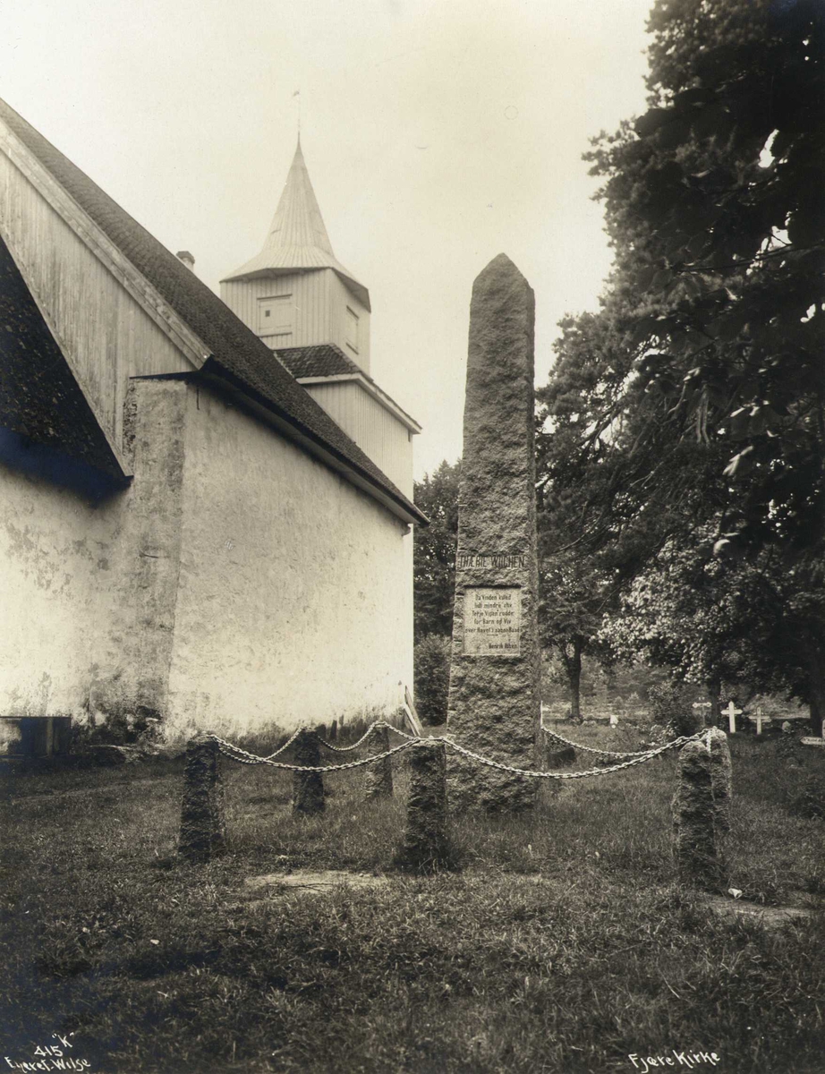 Anders Beer Wilse, Fjære kirke med Terje Vigens grav, Grimstad, Aust-Agder.