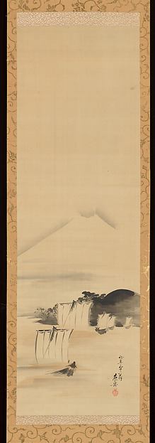 Shibata Zeshin, Sailboats and Mount Fuji